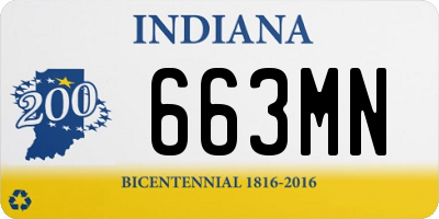 IN license plate 663MN