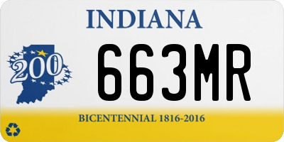 IN license plate 663MR