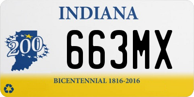 IN license plate 663MX