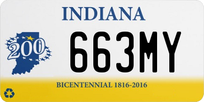 IN license plate 663MY