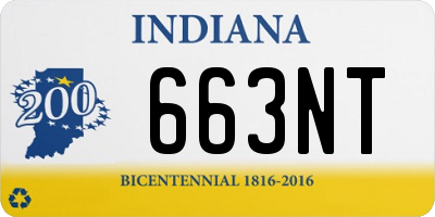 IN license plate 663NT