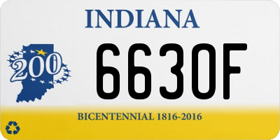 IN license plate 663OF