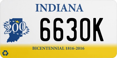 IN license plate 663OK