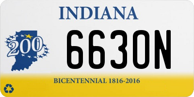 IN license plate 663ON