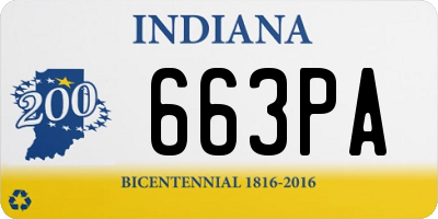 IN license plate 663PA