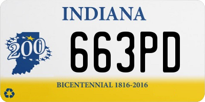 IN license plate 663PD