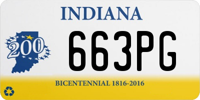 IN license plate 663PG