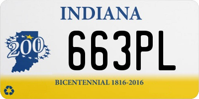 IN license plate 663PL