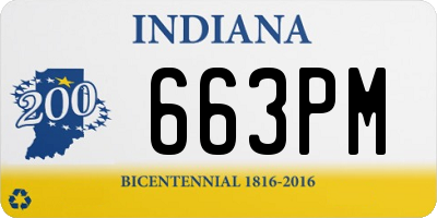 IN license plate 663PM