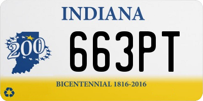 IN license plate 663PT