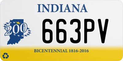 IN license plate 663PV