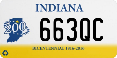 IN license plate 663QC