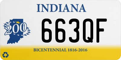 IN license plate 663QF