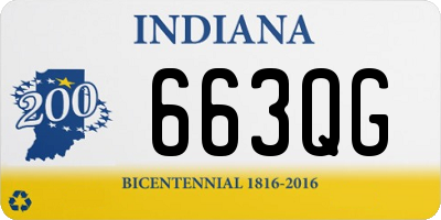 IN license plate 663QG