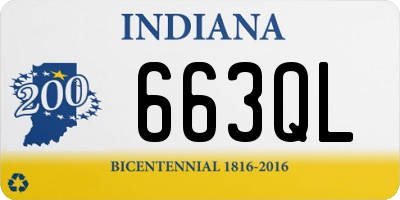 IN license plate 663QL