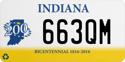 IN license plate 663QM