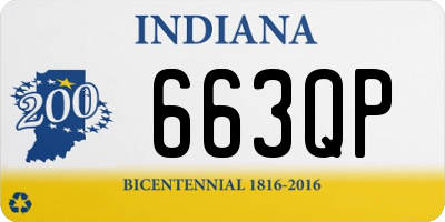 IN license plate 663QP