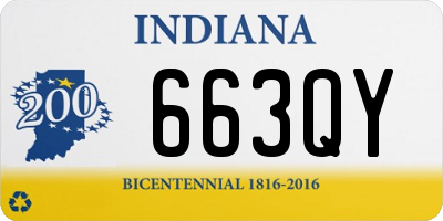 IN license plate 663QY