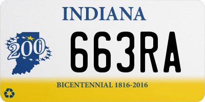 IN license plate 663RA