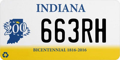 IN license plate 663RH