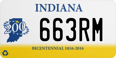 IN license plate 663RM