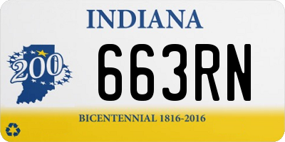 IN license plate 663RN