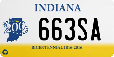 IN license plate 663SA