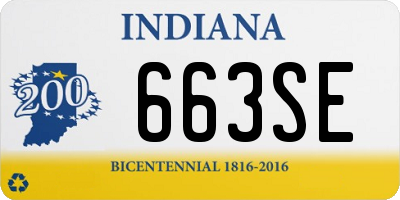 IN license plate 663SE