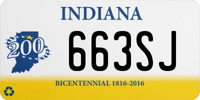 IN license plate 663SJ