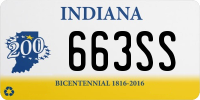 IN license plate 663SS