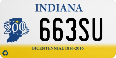 IN license plate 663SU