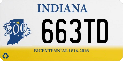 IN license plate 663TD