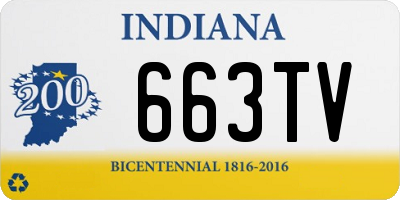 IN license plate 663TV