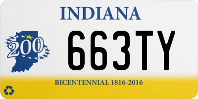 IN license plate 663TY