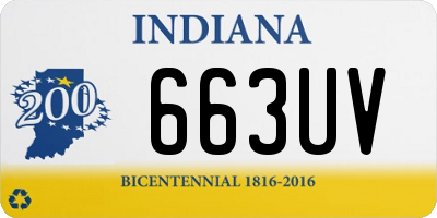 IN license plate 663UV