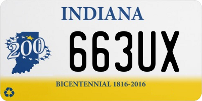 IN license plate 663UX