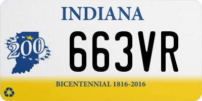 IN license plate 663VR
