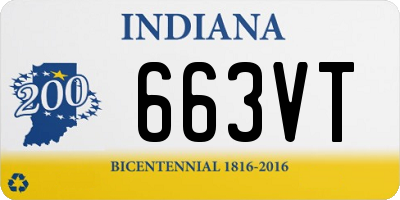 IN license plate 663VT