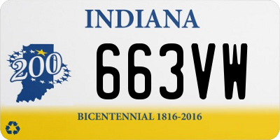 IN license plate 663VW