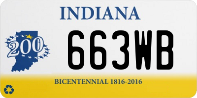 IN license plate 663WB