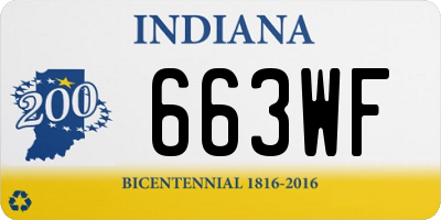 IN license plate 663WF