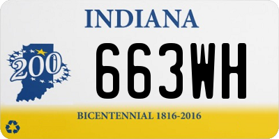 IN license plate 663WH