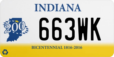IN license plate 663WK