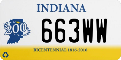 IN license plate 663WW