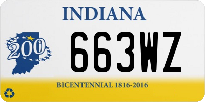 IN license plate 663WZ
