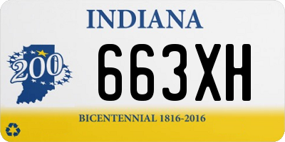 IN license plate 663XH