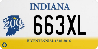 IN license plate 663XL