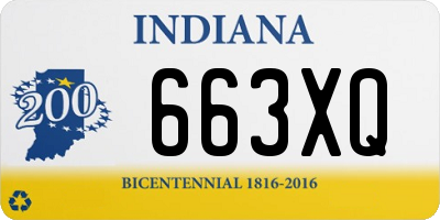 IN license plate 663XQ