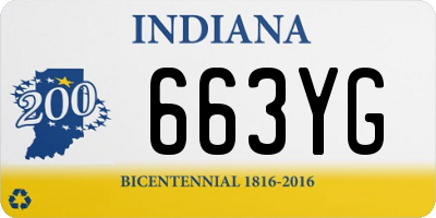 IN license plate 663YG