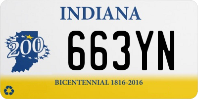 IN license plate 663YN